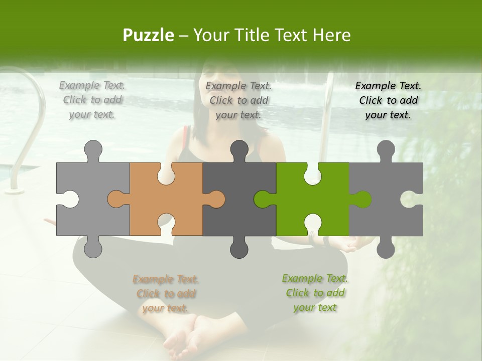 Woman Meditating PowerPoint Template