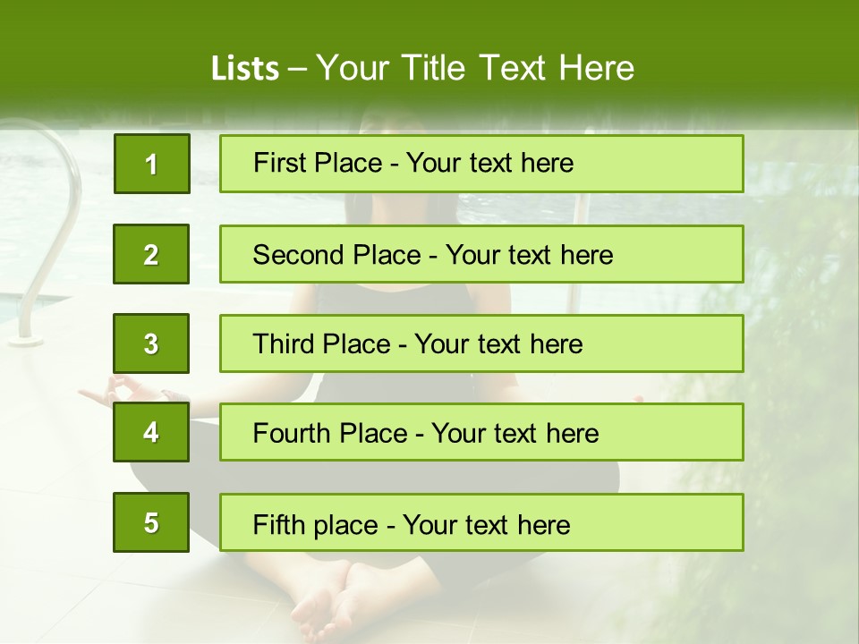 Woman Meditating PowerPoint Template