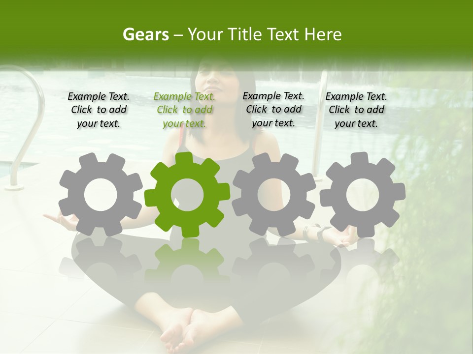 Woman Meditating PowerPoint Template