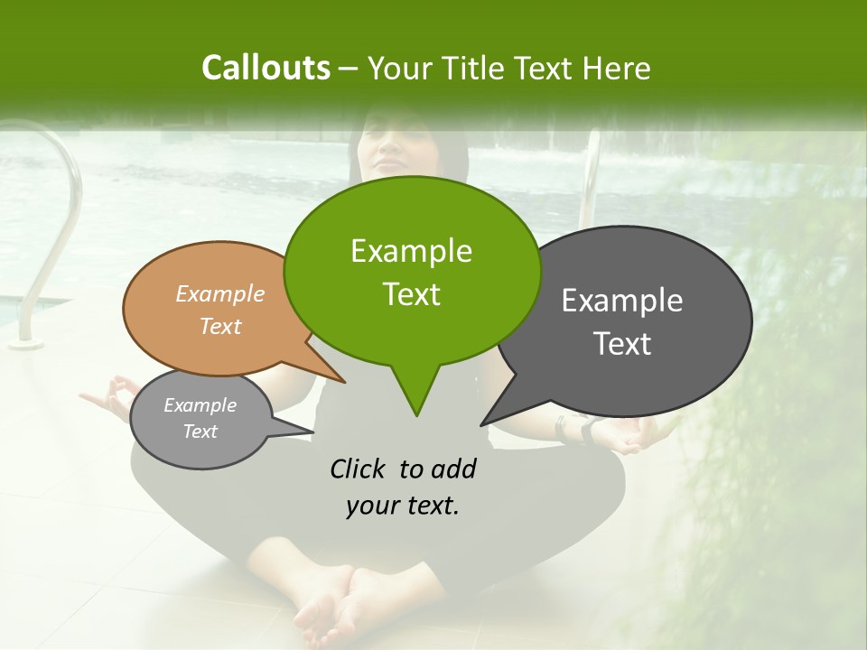 Woman Meditating PowerPoint Template