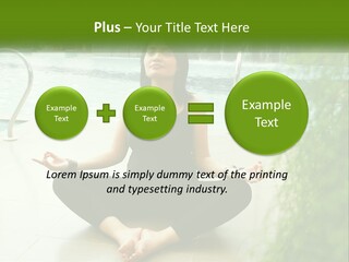 Woman Meditating PowerPoint Template