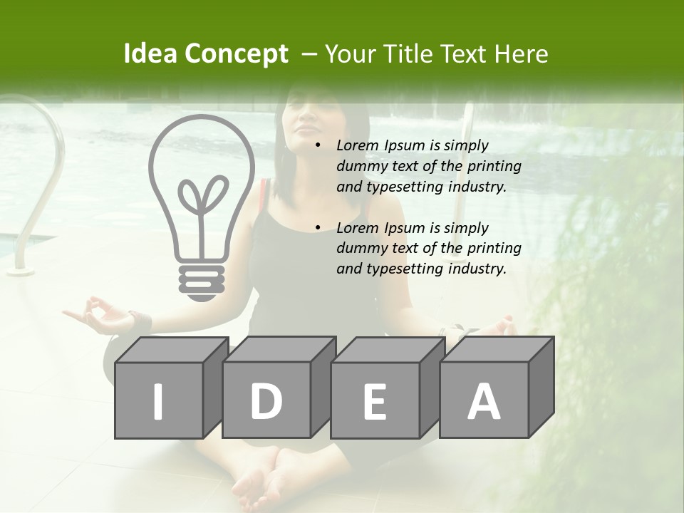 Woman Meditating PowerPoint Template