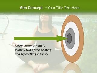 Woman Meditating PowerPoint Template