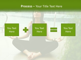 Woman Meditating PowerPoint Template