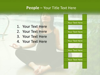 Woman Meditating PowerPoint Template