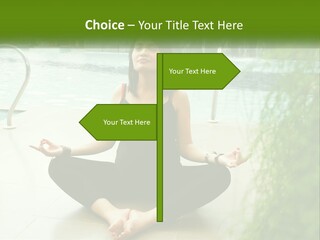 Woman Meditating PowerPoint Template
