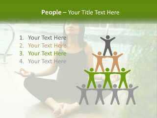 Woman Meditating PowerPoint Template