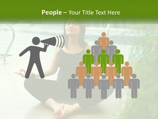 Woman Meditating PowerPoint Template