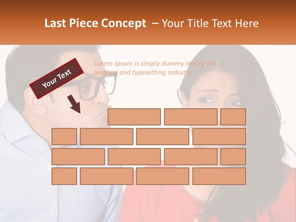 Kissing Disgust PowerPoint Template