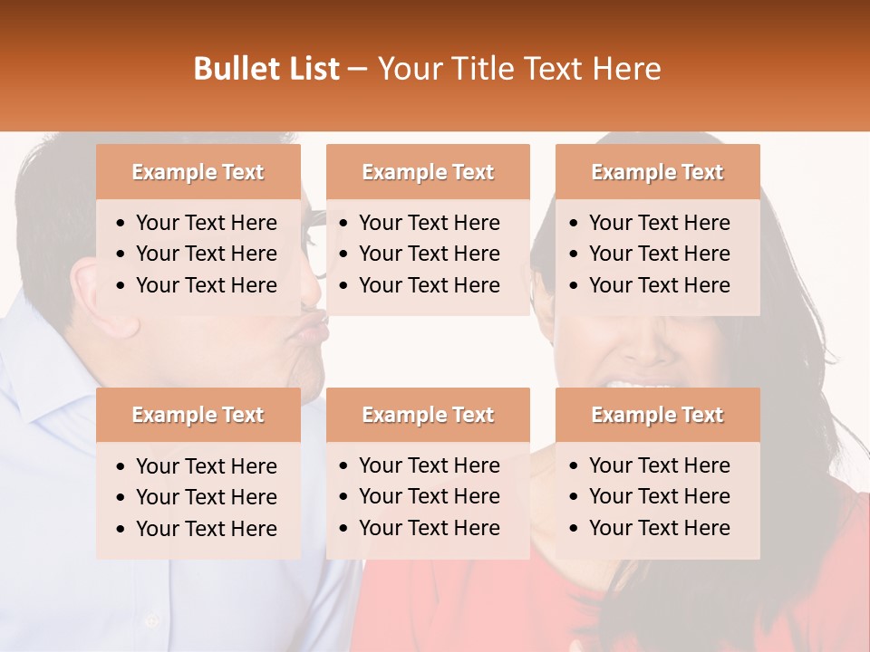 Kissing Disgust PowerPoint Template