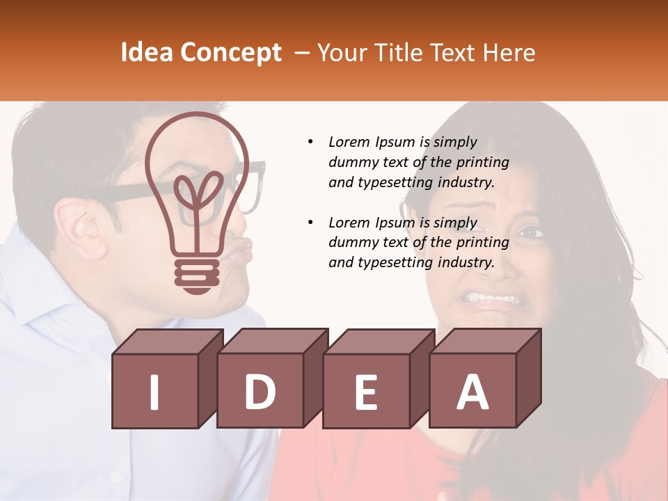 Kissing Disgust PowerPoint Template