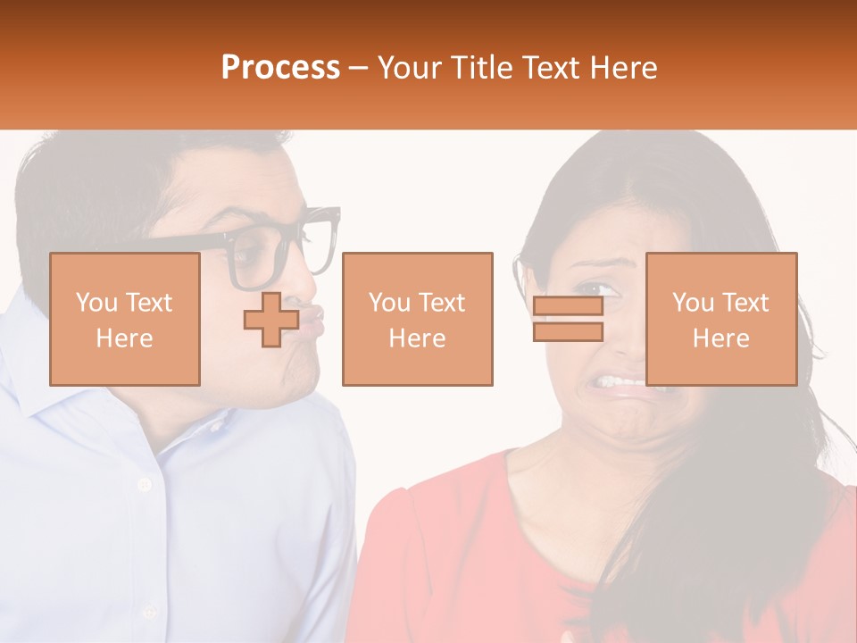 Kissing Disgust PowerPoint Template