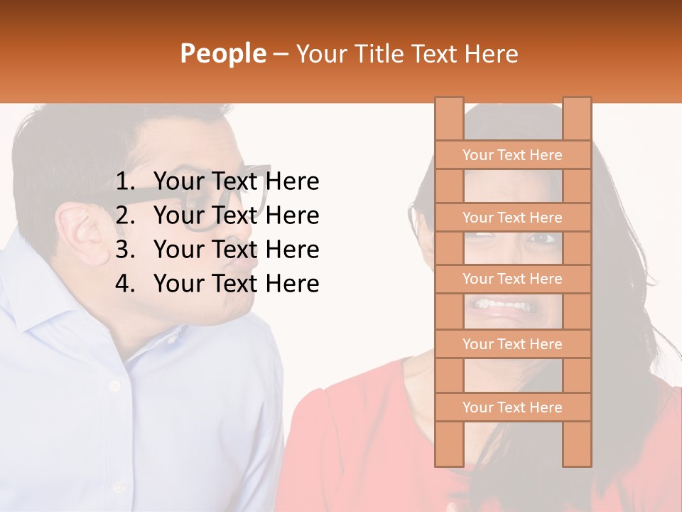 Kissing Disgust PowerPoint Template