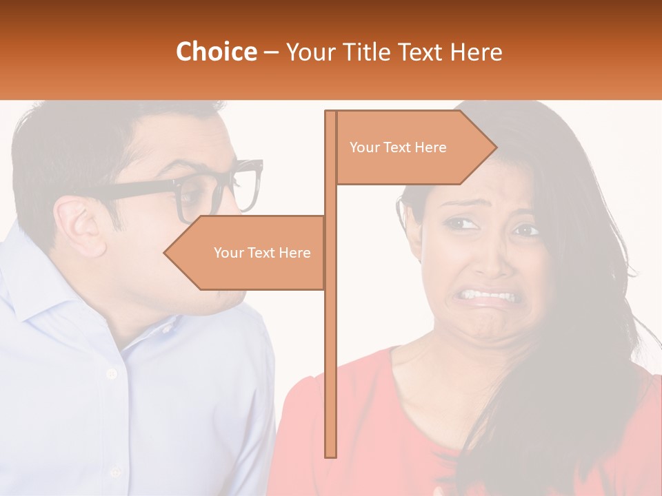 Kissing Disgust PowerPoint Template