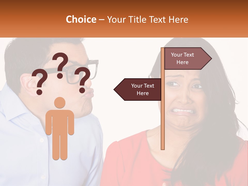 Kissing Disgust PowerPoint Template