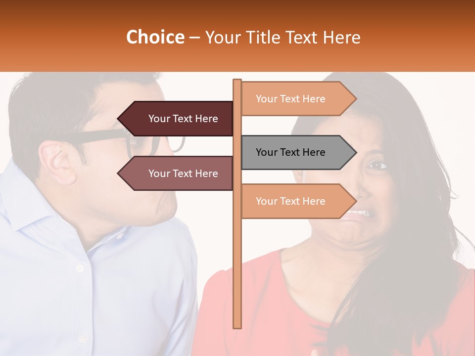 Kissing Disgust PowerPoint Template