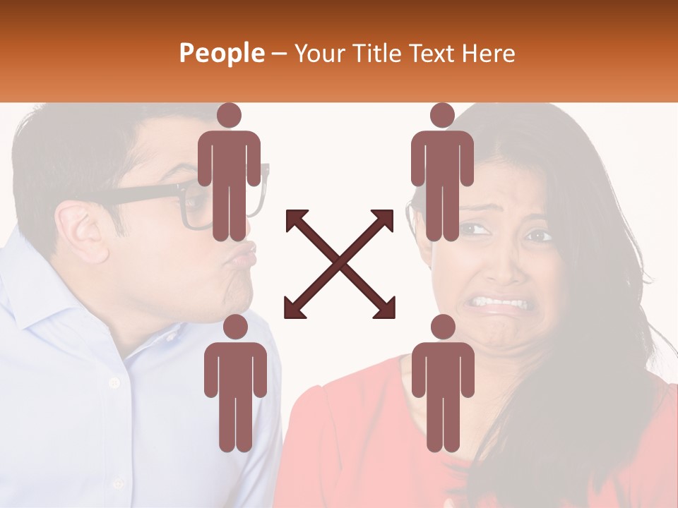 Kissing Disgust PowerPoint Template