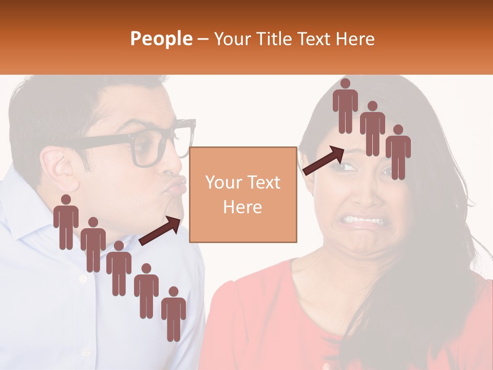 Kissing Disgust PowerPoint Template