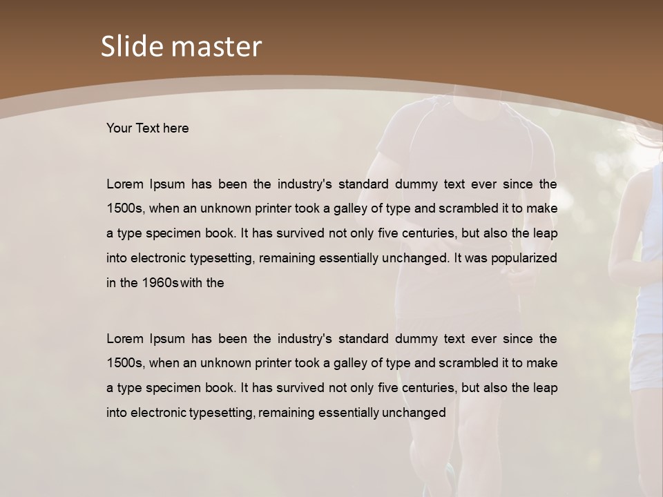 Guy And Girl On A Morning Run PowerPoint Template