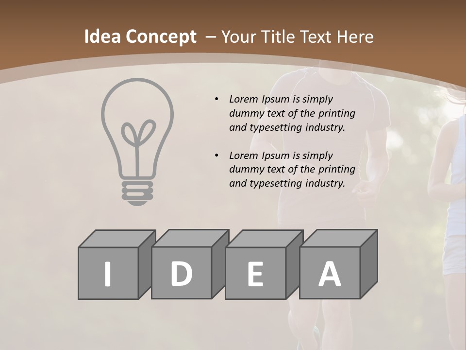 Guy And Girl On A Morning Run PowerPoint Template