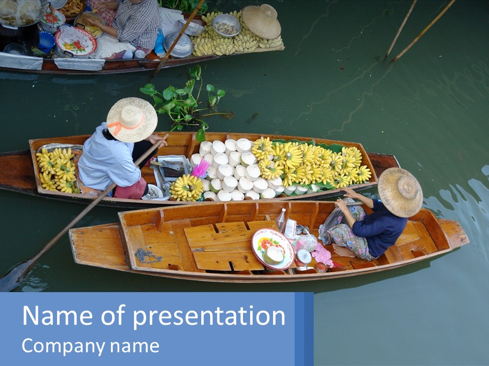 Transportation Of Fruit By Water PowerPoint Template