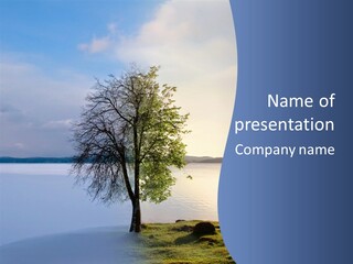 A Tree By The Sea PowerPoint Template