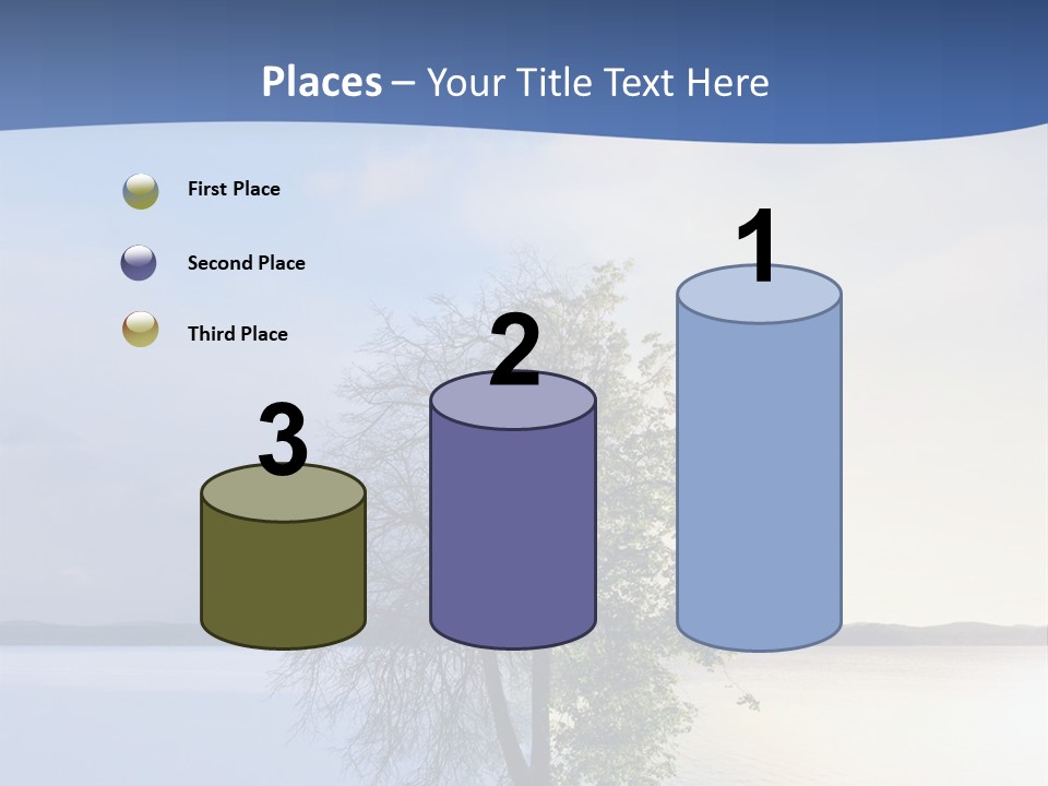 A Tree By The Sea PowerPoint Template