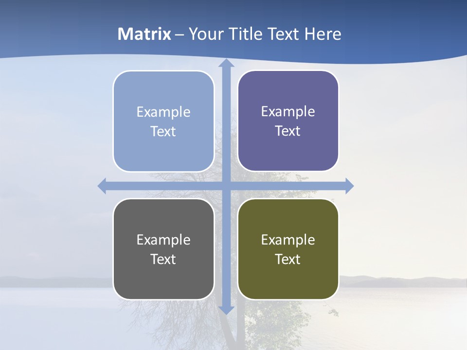 A Tree By The Sea PowerPoint Template