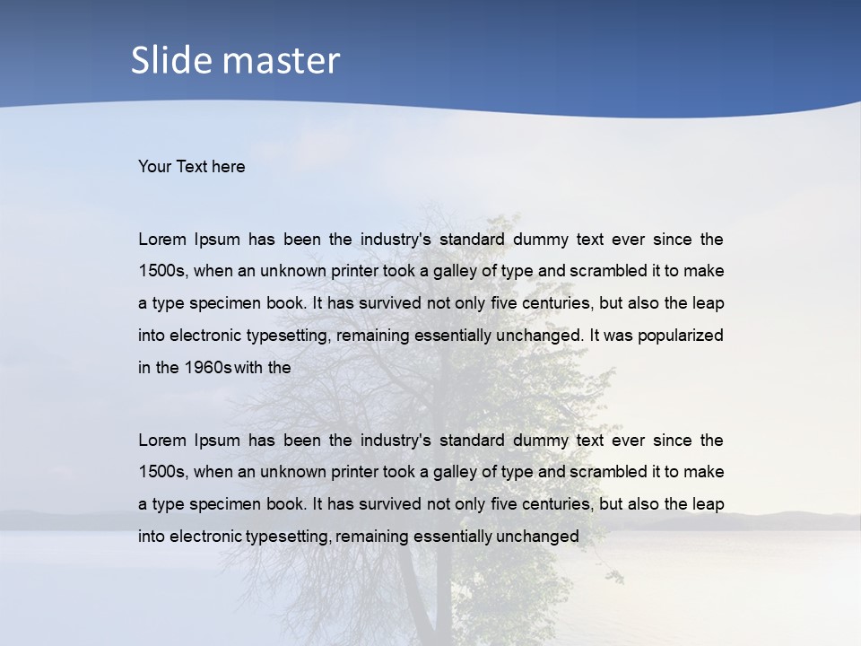 A Tree By The Sea PowerPoint Template