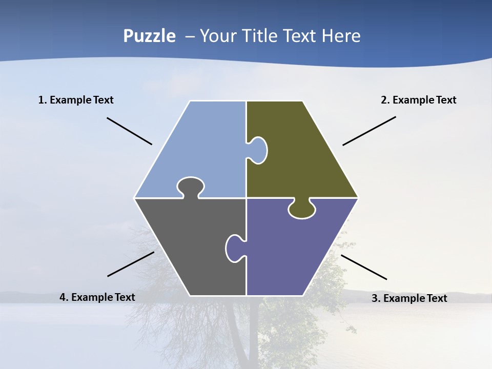 A Tree By The Sea PowerPoint Template