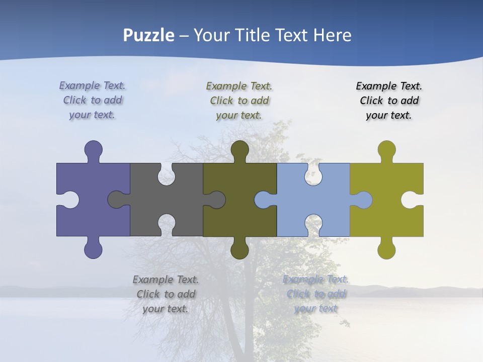 A Tree By The Sea PowerPoint Template