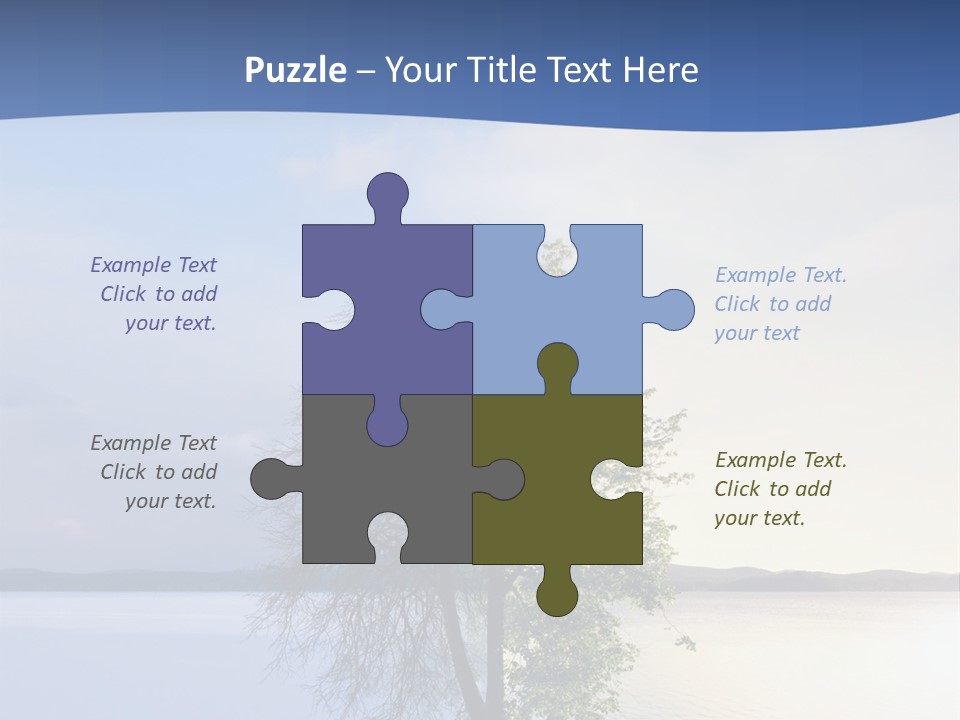 A Tree By The Sea PowerPoint Template