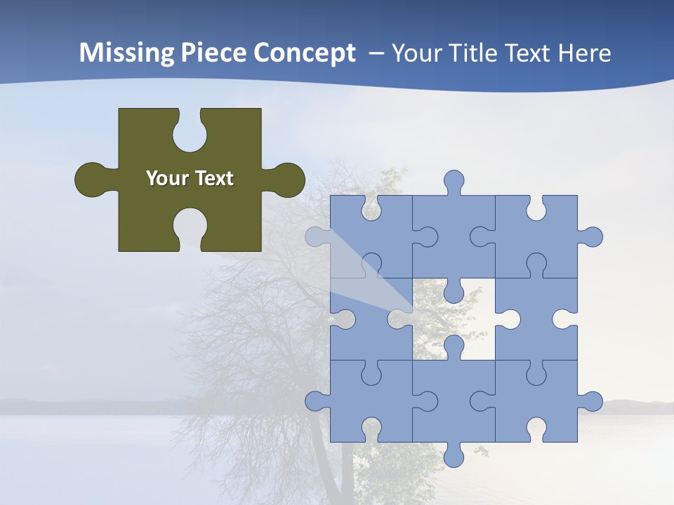 A Tree By The Sea PowerPoint Template