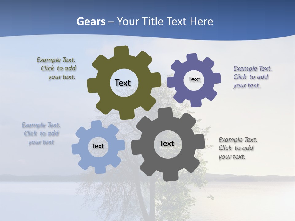 A Tree By The Sea PowerPoint Template