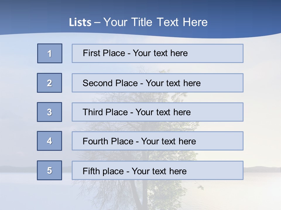A Tree By The Sea PowerPoint Template