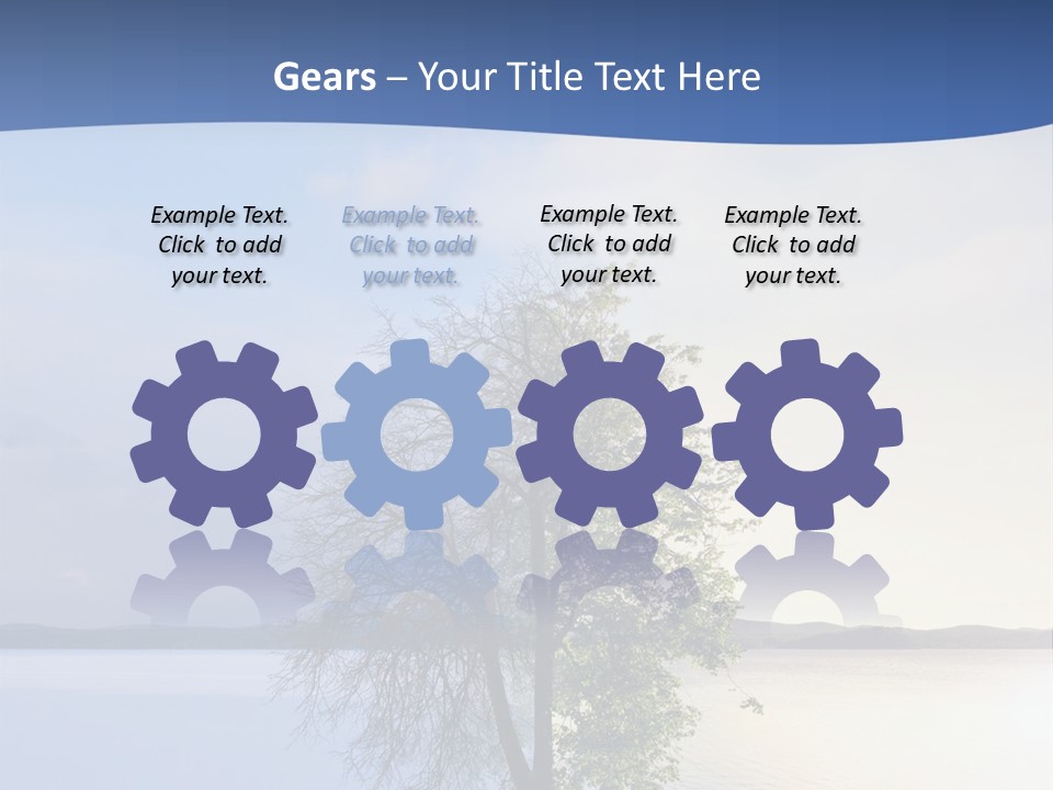 A Tree By The Sea PowerPoint Template