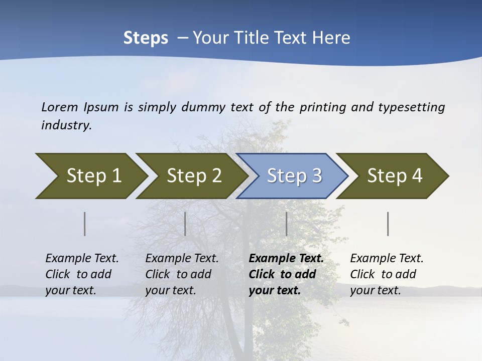 A Tree By The Sea PowerPoint Template