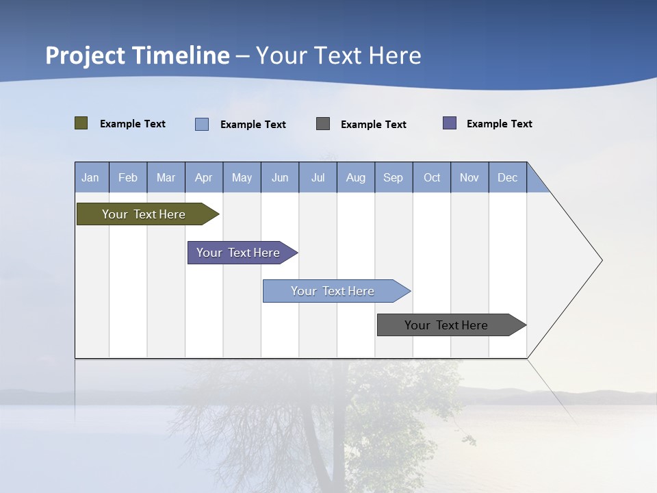 A Tree By The Sea PowerPoint Template