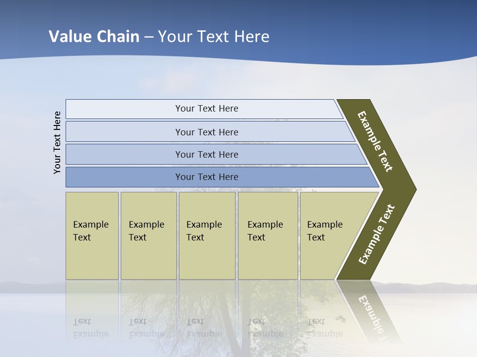 A Tree By The Sea PowerPoint Template