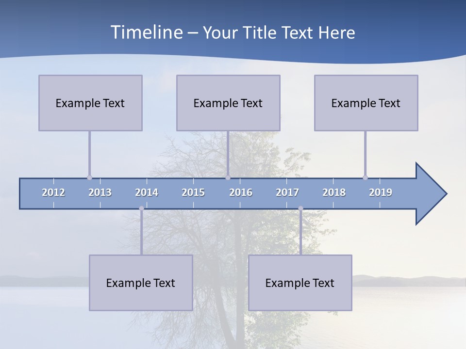 A Tree By The Sea PowerPoint Template