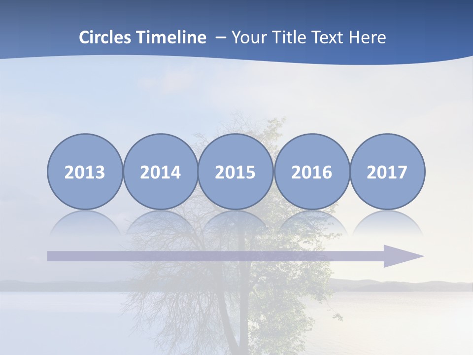 A Tree By The Sea PowerPoint Template