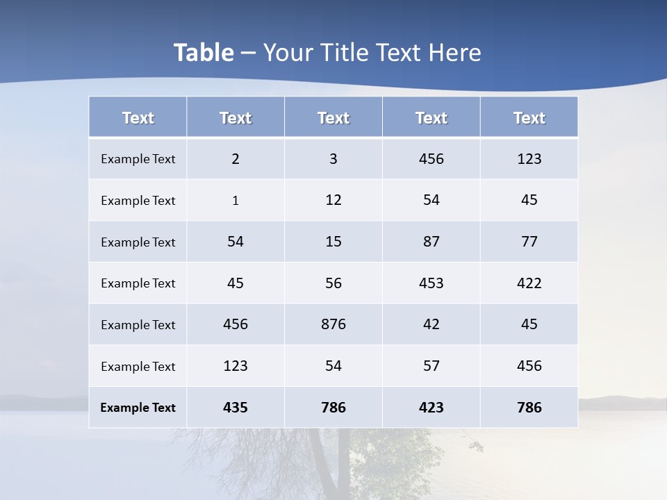 A Tree By The Sea PowerPoint Template