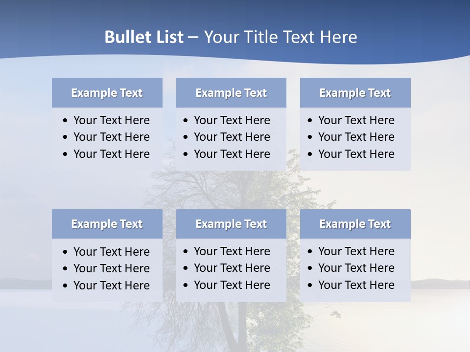 A Tree By The Sea PowerPoint Template