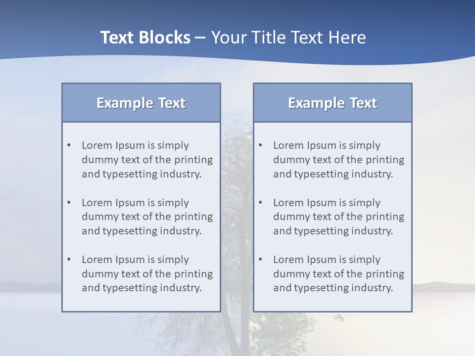A Tree By The Sea PowerPoint Template