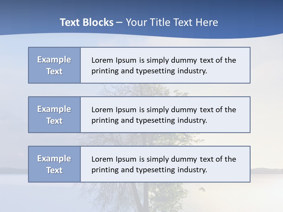 A Tree By The Sea PowerPoint Template