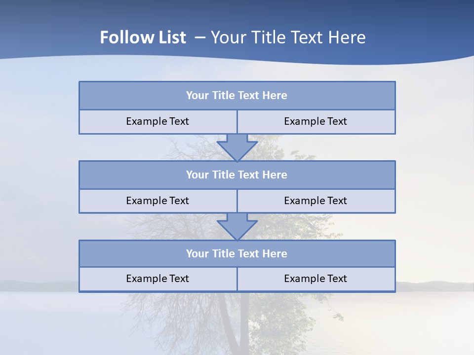 A Tree By The Sea PowerPoint Template