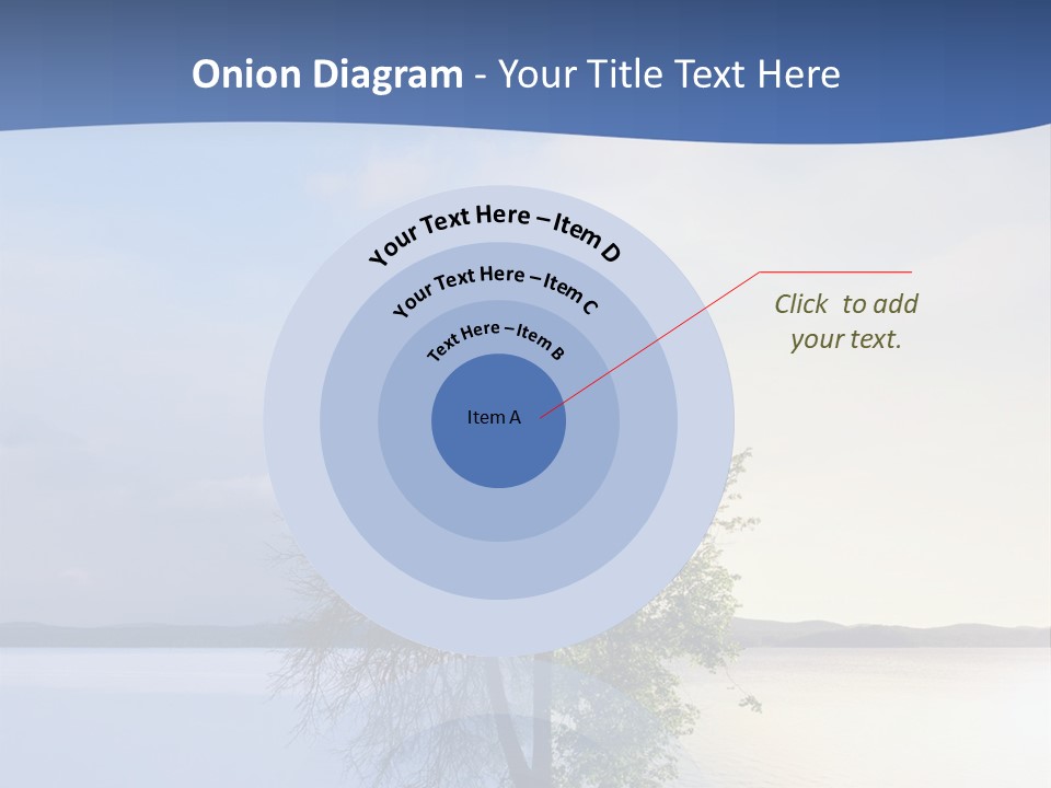 A Tree By The Sea PowerPoint Template