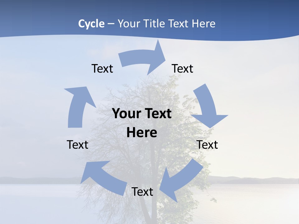 A Tree By The Sea PowerPoint Template