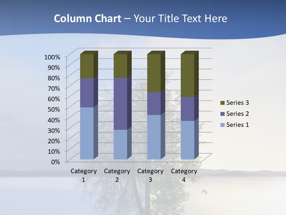 A Tree By The Sea PowerPoint Template