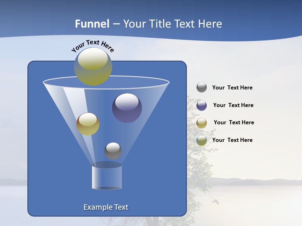 A Tree By The Sea PowerPoint Template